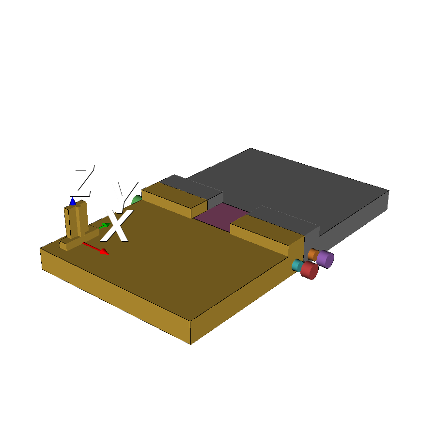 Isometric view of the wheelchair tray