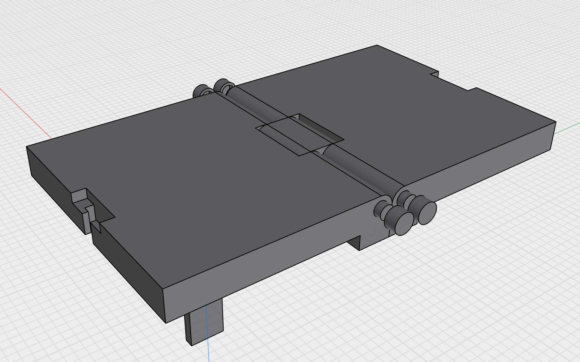 Top view of the wheelchair tray