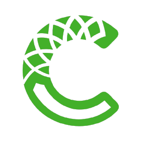 Logo for conda, a green C with some snake-like markings